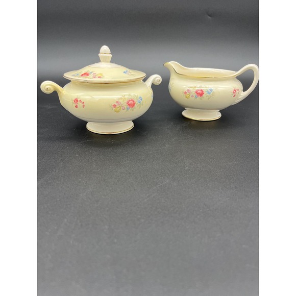 Other - Creamer and Sugar Bowl Set Dresden Homer Laughlin Eggshell Nautilus